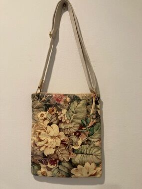 Maurizio Taiuti Floral Print Leather Floral Crossbody Bag